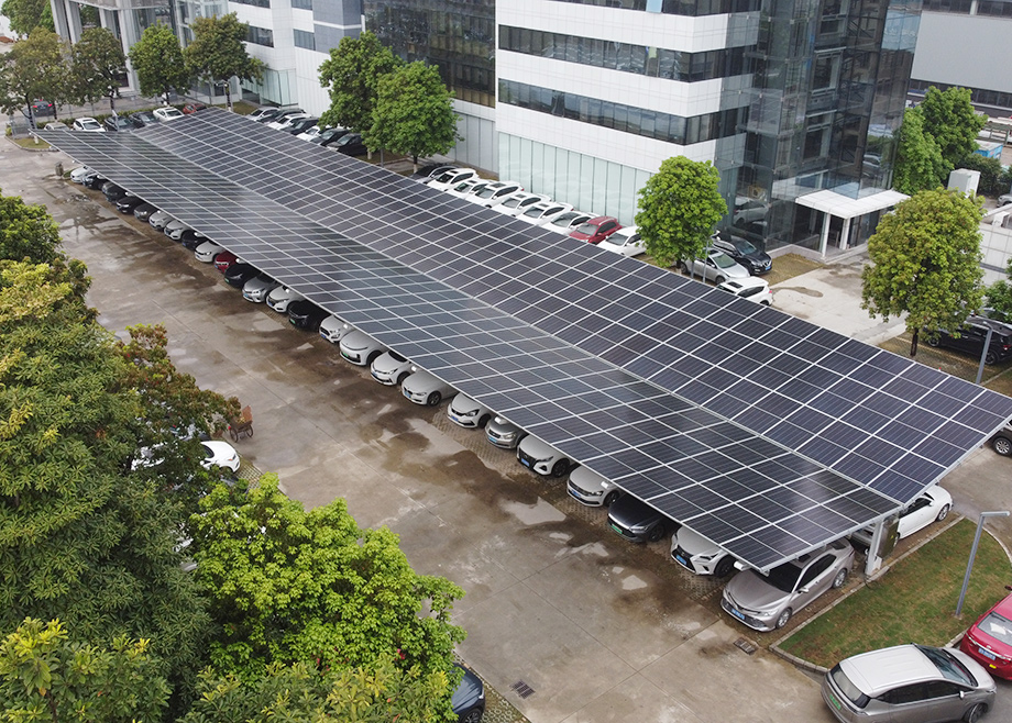 防水防曬還能充電！這個“光伏+車棚”絕了！